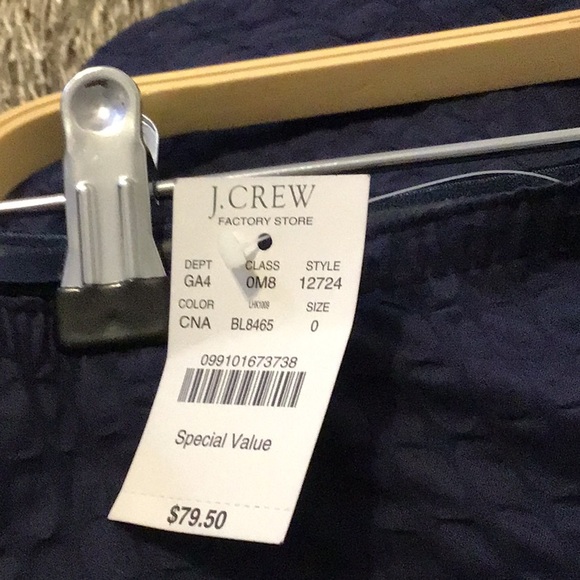 NWT J. Crew Blue Strapless Dress Sz 0 - Picture 9 of 9